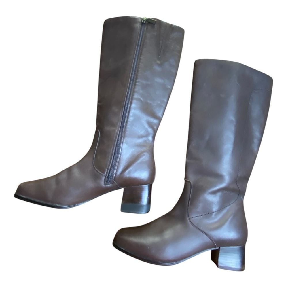 Blondo Canada Leather Brown Boots Women’s Waterproof Zip Classic Size 9.5 WW